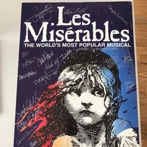 Broadway Cast Signed Broadway Les Miserables Theater Poster